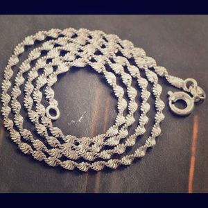 New women’s white gold chain necklace